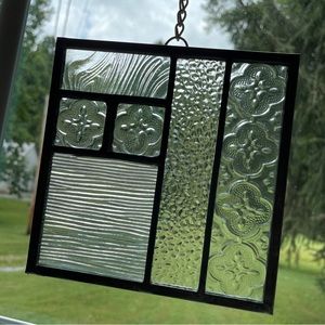 Stained glass window panel